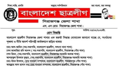 সাঈদীকে নিয়ে স্ট্যাটাস দিয়ে বহিস্কার হলেন সিরাজগঞ্জের ২১ ছাত্রলীগ নেতা