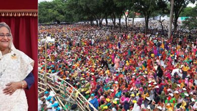 রংপুরের জনসভায় নৌকায় ভোট দেয়ার আহবান : প্রধানমন্ত্রী